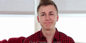 GAY CASTINGS - Young and cute Scottie shows how to suck dick
