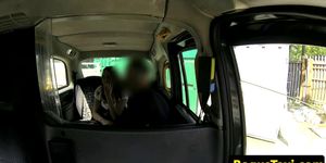 Tattooed taxi amateur cocksucking before oral