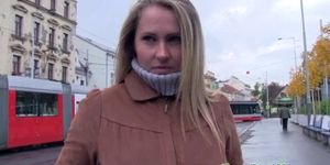 Real pulled czech amateur flashing outdoor