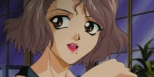Anime lesbiennes likken en dildoing