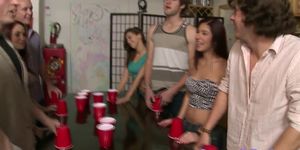 College sluts fucked at the dorm room party