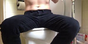 skinny punk toilet jack off masturbate