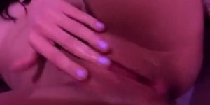 Tiny 18 yr old fingering herself