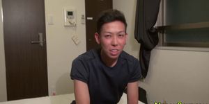 Japanese twink toys cock