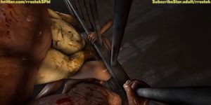 Lara Croft fucked brutally in every hole in Prison 3D Animation (Jamie Lee, Lara Craft)