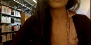 Hot Babe Flashes in Public Library