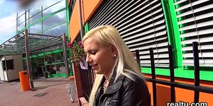 Charming czech teenie gets seduced in the supermarket and plowed in pov
