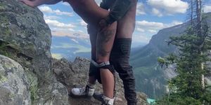 Wild Outdoors Nature Screw - Creampie Pussy Close Up While Hiking In Mountains