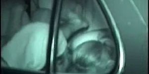 Couple fucking in the car at night