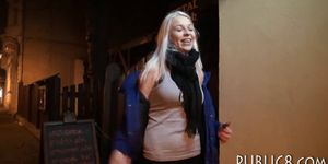 Blonde Czech babe gets pounded for money