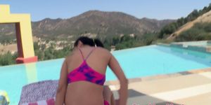 Taboo MILF rides dick in outdoor threesome