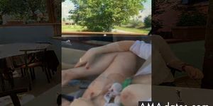 Public masturbation in the car