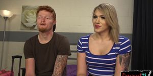 Transgender domina drills ginger stud