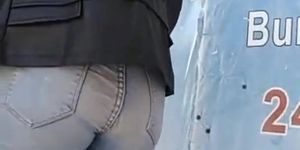 Ass In Jeans Walking