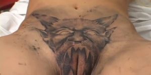Alira Astro Pussy Tattoo part 3