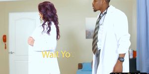 Black doctor gets lucky with two babes who want to fuck him (Monique Alexander, Ivy LeBelle)