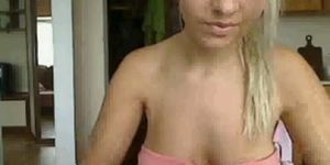 russian blonde teen show big tits