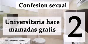 Confesión sexual: Ella mamando por vicio 2. Audio español.