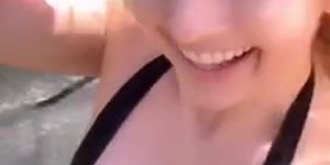 Bouncing Tits On Tranpoline (Christie Stevens)