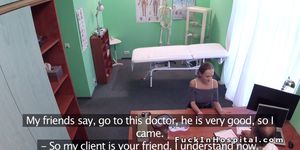 Doctor gets blowjob from busty patient