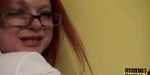 Redhead british slut spanked and doggystyled