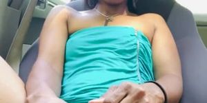 Teaser Park Quarantine- Black Teen Plays with Fat Clit & Pussy in Car