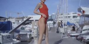 Dasha Swimsuit street - Playboy