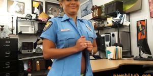 Latina officer nailed by pervert pawn man at the pawnshop