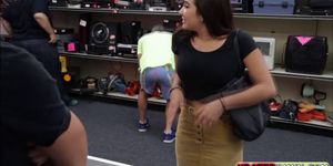 Horny Student gets pounded hardcore inside the pawnshop