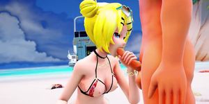 (MMD Sex) Rin - Slut Beach Party Part 2 (Submitted by ???93)
