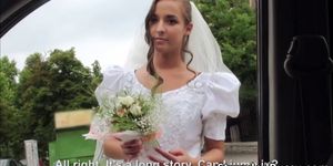 Sexy bride Amirah gets banged by a big cock stranger