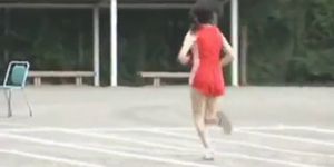 Asian amateur in nude track and field part4 - video 3