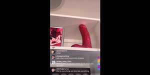 Miley Cyrus shows her dildo live on Instagram