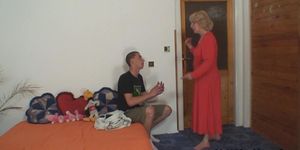 MYWIFESMOM - Blonde mature woman punishing son in law