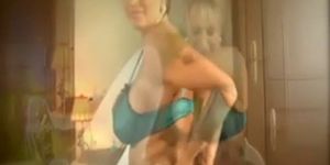 Big titted milf takes a bath and having sex