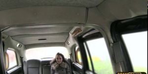 Pretty passenger gets pussy banged missionary by a huge cock