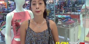 Backpacker picks up amateur asian filipina teen slut at the mall and takes her to his hostel room