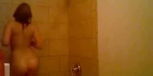 Hot shower by a sexy slut