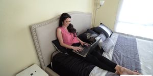 Fingering my busty MILF stepmothers frustrated pussy (Silvia Saige)