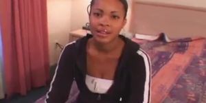 Ebony Teen Candice Gets Fucked and Facialed
