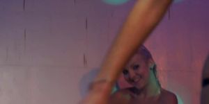 Tainster - Power Tooled Party Cunts Part 3 - Shower Cam (Lucy Bell, Cindy Dollar, Eliss Fire, Kitty Jane, Leila Smith)