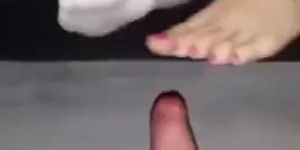 Pink nails cum on toes German Teen Big dick