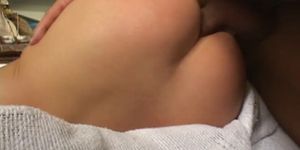 Horny chick loves sucking cock & butt-banging