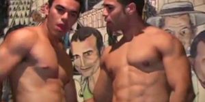 BRAZILIAN STUDZ - Muscular and Hung Latin Gay Threesome