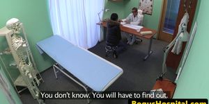 Real patient fingered and jizzed on ass by dr