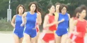 Asian amateur competes nude in track part4 - video 1
