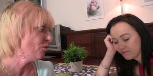 Teen and her future mother-in-law toying