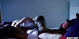 Rachel James wakes him up for sex