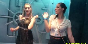 Kinky Euro College Wet Dancing Party