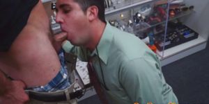 Straight guy sucks little pawnshop dick (Hiddencam___ )